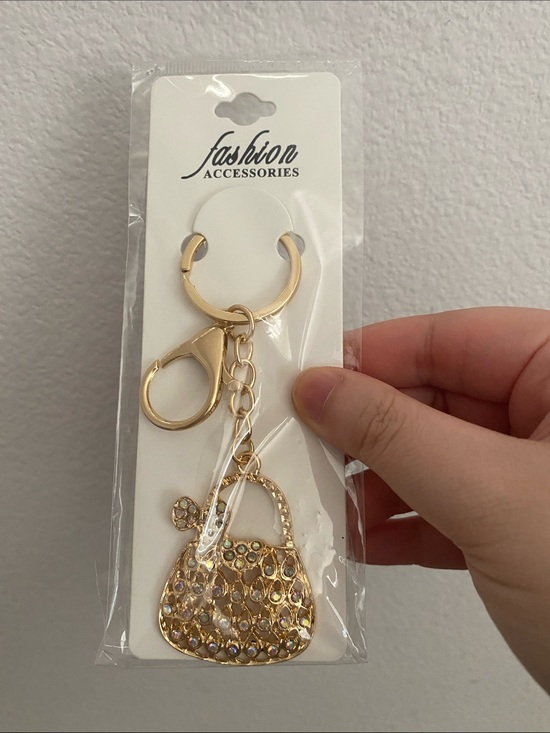 Accessories - Gold Crystal Handbag Keychain